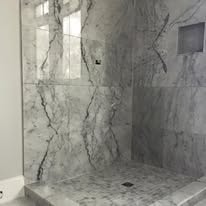 Marble shower enclosure installation