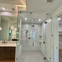 Modern glass shower bathroom